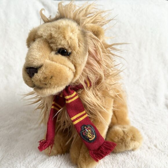 Harry Potter Gryffindor Lion Plush 12" Universal Studios Wizarding World Scarf - Picture 1 of 5